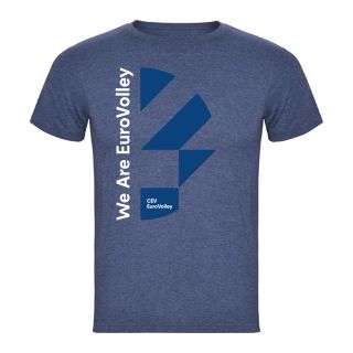 T-shirt BLEU Demi Logo CEV Encre Puff