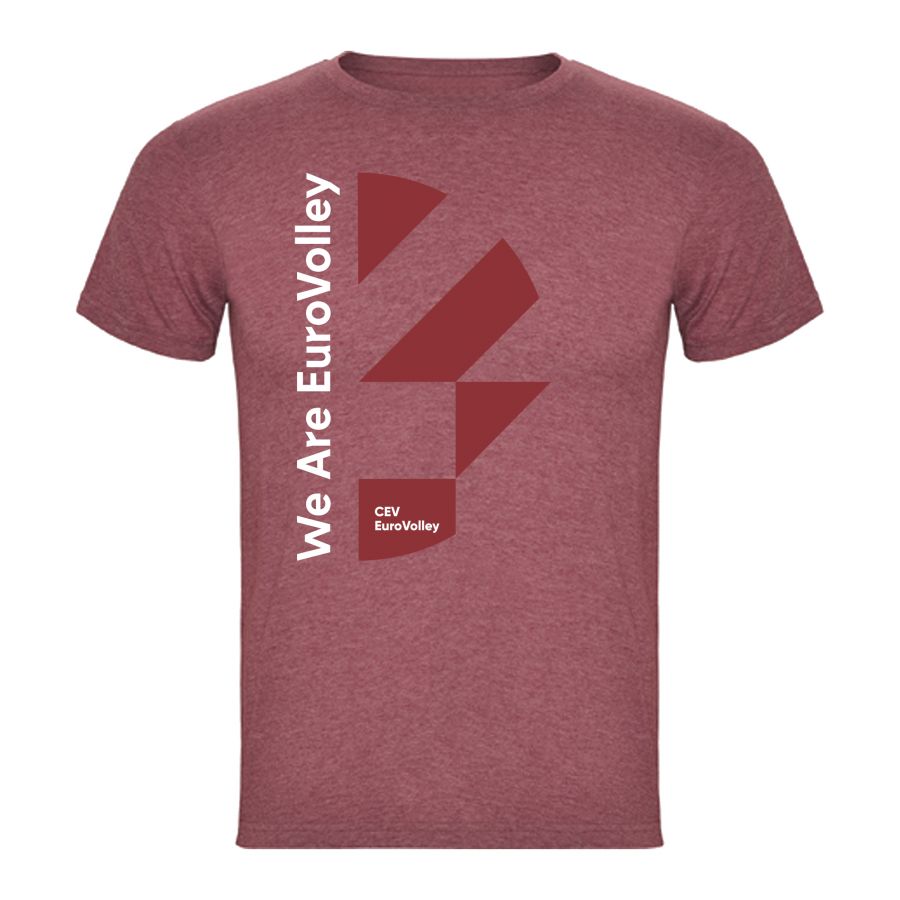 T-shirt BORDEAUX Demi Logo CEV Encre Puff