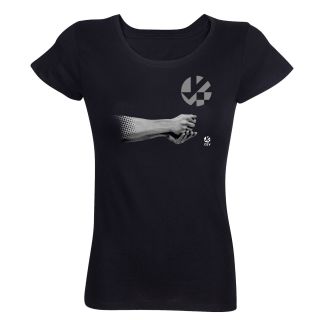 T-shirt Femme NOIR Manchette CEV
