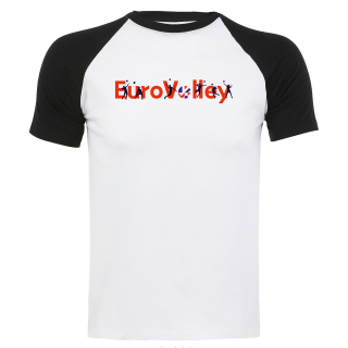T-shit Raglan NOIR BLANC Eurovolley